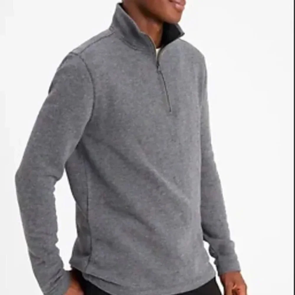 Banana Republic Blue Gray Quarter Zip Pullover  XL knit